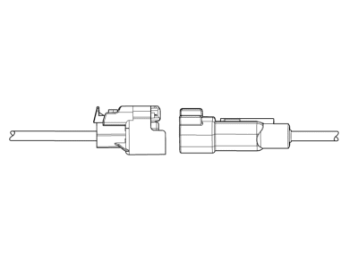 Chevy 13577534 CONNECTOR KIT,WIRING HARNESS(CHASSIS HARNESS TO FORWARD LAMP HARNESS)(BLACK)(2-WAY FEMALE)(W/LEADS)(SIDE ELECTRIC CODE: X104)