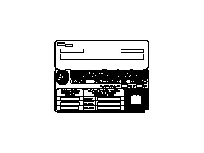 Chevy 19206432 LABEL KIT,VEHICLE CAPACITY WEIGHT & TIRE INFORMATION(SPANISH LABEL FOR MEXICO)(QTY 10 PER KIT)(BLANK)