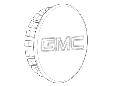 GMC 84388506 CAP PKG,WHEEL TRIM(INCLUDES 1)(BRUSHED BACKGROUND)(INSTALL 0.10)(0.023 KG)