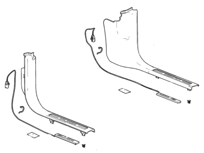 Buick 23129795 PLATE PKG,SIDE DOOR SILL TRIM(INCLUDES 2-6)(EBONY)(INSTALL 0.50)(0.65 KGS)