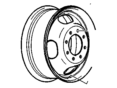 GMC 22820200 WHEEL,FRONT(16X6.5)(FRONT,REAR,SPARE)(CODE FSP 0200)