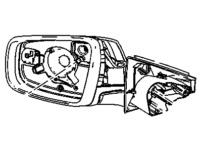 Buick 22983149 MIRROR,OUTSIDE REAR VIEW (W/O COVER)(INCLUDES 2,6-11)