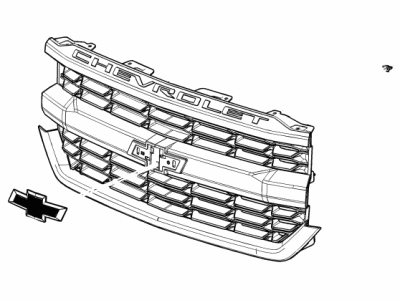 Chevy 84134047 GRILLE KIT,FRONT(INCLUDES 2-4)(RED)(INSTALL 1.80)(5.3331 KGS)(OPTNL HEADLAMP BEZELS 23378968 & 23379004)