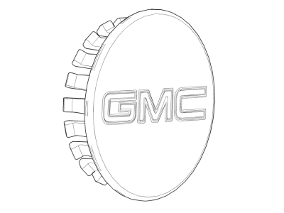 GMC 84388504 CAP PKG,WHEEL TRIM(INCLUDES 1)(BRIGHT BACKGROUND)(INSTALL 0.10)(0.023 KG)