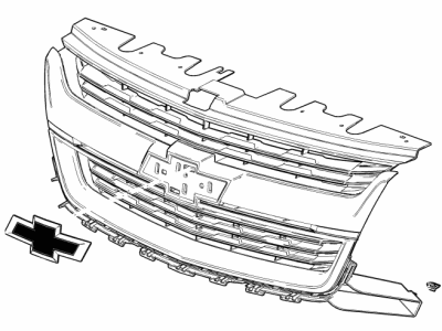 Chevy 84257945 GRILLE PKG,FRONT(INCLUDES 2-4)(BLACK)(INSTALL 1.30)(3.433 KGS)