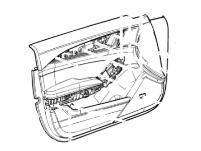 GM 84297411 Trim Assembly, Front Side Door *Black