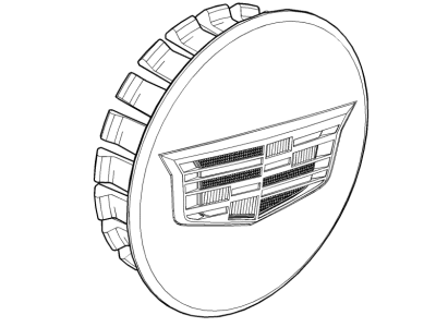 Cadillac 19351813 CAP PKG,WHEEL TRIM(INCLUDES 1)(CHROME)(INSTALL 0.50)(SINGLE 0.018 KG)(4 PC QTY OF 22953466)(5.858)