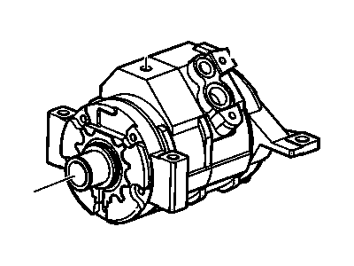 Chevy 89019357 COMPRESSOR,A/C(INCLUDES 2-10)(MATING CONNECT W/LEADS USE 12101937)(W/H6 TYPE COMPRESSOR W/3 CYLINDRICAL BOSSES FOR COUNTERWEIGHT ON FRONT OF PULLEY, 2ND DESIGN 89024907)