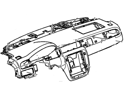 Chevy 19331337 PANEL,INSTRUMENT PANEL UPPER TRIM(INCLUDES 3,48,50)(CASHMERE)