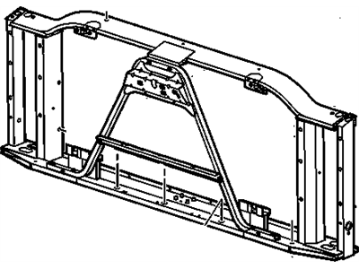 Chevy 25815984 SUPPORT,RADIATOR(SEE GROUP 01.000 "RADIATOR SUPPORT" FOR DETAILED ILLUSTRATED VIEW)(HOLE FOR TEMPERATURE SENSOR MAY NEED TO BLACK ENAMEL ENLARGED BY 1MM)