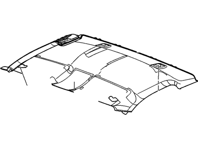 GMC 25877563 PANEL,HEADLINING TRIM(INCLUDES 9,30,31)(GRAY)(BUILT PRIOR TO 02/01/09)(FOR 2ND DESIGN SEE 20866436)