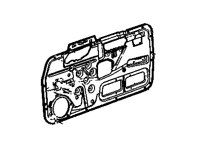 Cadillac 15041984 PANEL,FRONT SIDE DOOR TRIM(SHALE)(W/WOODGRAIN LAMINATE)(INCLUDES SPEAKER GRILLE)