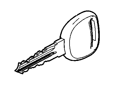 Buick 84870460 KEY,DOOR LOCK & IGNITION LOCK(7.2 WILL NOT INTERFERE W/IGNITION FACE OR HANDLE)(WINGED BEZEL)(SMALL HEADED)(GM LOGO)