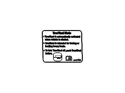 Chevy 20957834 LABEL,TOW/HAUL OPERATING INFORMATION