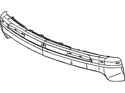 Chevy 15287616 BAR,FRONT BUMPER IMP(INCLUDES 1,8-10,17,18)(CHROME)(W/10 GROMMETS)(INCLUDES BRACES & CAP)(REMOVE 5 RETAINERS FROM OLD DEFLECTOR & REPLACE BY 5 CLIPS 11518099 PRIOR TO INSTALL)