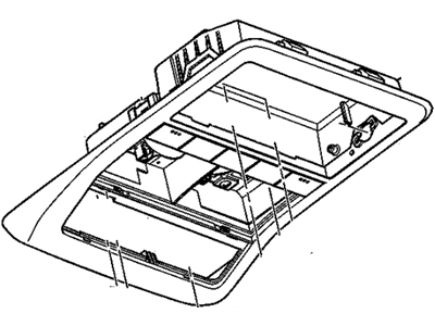 Chevy 25951356 CONSOLE,ROOF(INCLUDES 1-3,5-10,12)(LIGHT TITANIUM)(11.927)