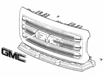 GMC 84193035 GRILLE PKG,FRONT(INCLUDES 2-5)(WHITE)(INSTALL 0.70)(4.554 KG)