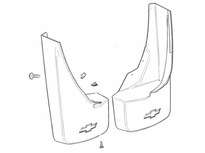 Chevy 84124512 GUARD PKG,REAR MUD FLAP(INCLUDES 2-4)(PEPPERDUST)(INSTALL 0.40)(0.73 KGS)