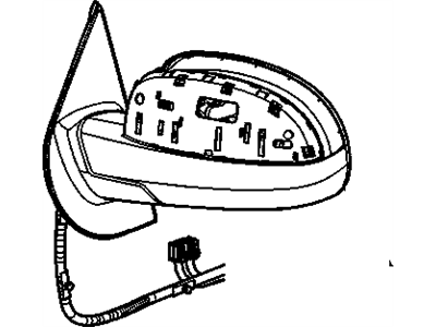 GM 20756968 Mirror Assembly, Outside Rear View *Black