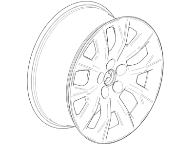 GM 19302648 19x8.5-Inch Aluminum 5-Split-Spoke Wheel in Black