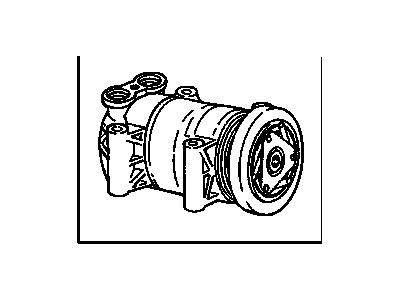 Chevy 89019367 COMPRESSOR,A/C(H6 W/CLUTCH AND O-RINGS)(MAY ALSO REQ LONGER BELT 88986807)