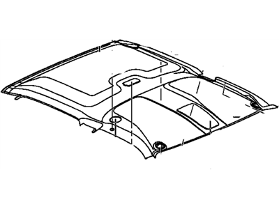 Chevy 15185988 PANEL,HEADLINING TRIM(SHALE)(USED ON VEHICLES W/DUAL SUNSHADE)(FOR 2ND DESIGN SEE 15915030)