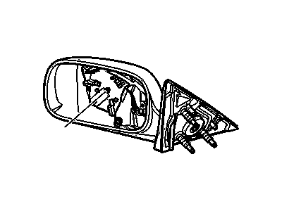 Cadillac 25823082 MIRROR,OUTSIDE REAR VIEW(INCLUDES 1,2,5)(PAINT TO MATCH)