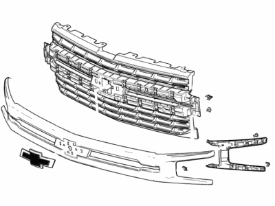 Chevy 84938577 GRILLE PKG,FRONT(INCLUDES 2-12)(GALVANO SILVER)(INSTALL)(5.0087 KG)