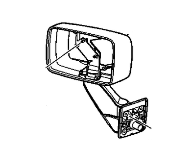 Hummer 24301232 MIRROR,OUTSIDE REAR VIEW(INCLUDES 2-5)(CHROME)