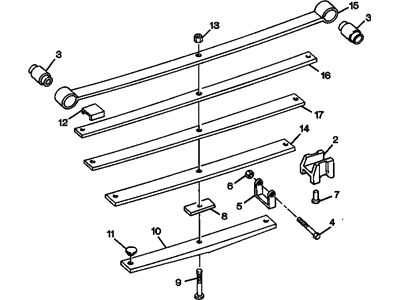 Cadillac 15976728 SPRING,REAR(INCLUDES 2-17)(6 LEAF W/3 AUXILIARY LEAF)