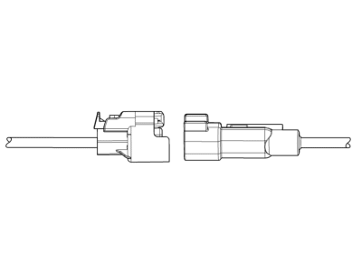 Cadillac 13585855 CONNECTOR KIT,WIRING HARNESS(FORWARD LAMP HARNESS TO FRONT WHEEL SPEED SENSOR HARNESS)(BLACK)(2-WAY FEMALE)(W/LEADS)(SIDE ELECTRIC CODE: X145)