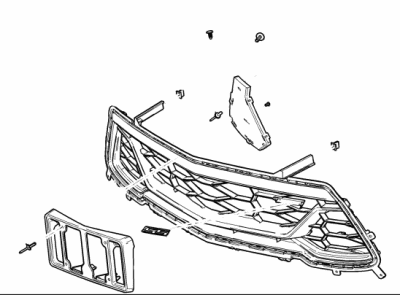 Chevy 84040593 GRILLE PKG,FRONT(DO NOT USE DEFLECTORS ON VEHICLE W/V18&J55&J6G GRILLE)(INCLUDES 2-10)(RED)(INSTALL 1.50)(1.2125 KGS)(REFER TO SIDE #17-NAME-261 FOR IMPORTANT SAFETY INFORMATION)