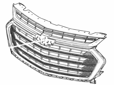 Chevy 84297944 GRILLE PKG,FRONT(INCLUDES 2)(BLACK)(INSTALL 1.00)(2.7467 KG)(MUST RE-INSTALL PRODUCTION COVERS PER I-SHEET OR ORDER 84807102 IF THEY ARE NOT AVAILABLE.)