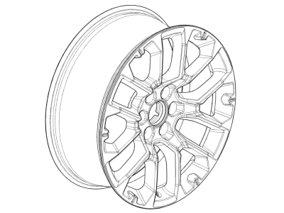 Chevy 84802386 WHEEL (KIT),ALUMINUM(INSTALL 0.40)(19.2 KG)(22X9.0J ALUMINUM 28MM OUTSIDE 139.7X6)(5.803)(SPARE TIRE MUST BLACK ENAMEL FACTORY INSTALLED OR PURCHASED)