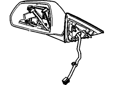 Cadillac 25828107 MIRROR,OUTSIDE REAR VIEW(INCLUDES 2,4-6)(PAINT TO MATCH)