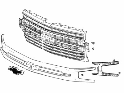 GMC 84320548 GRILLE PKG,FRONT(INCLUDES 2-10)(BLACK)(INSTALL 0.50)(4.7858 KG)