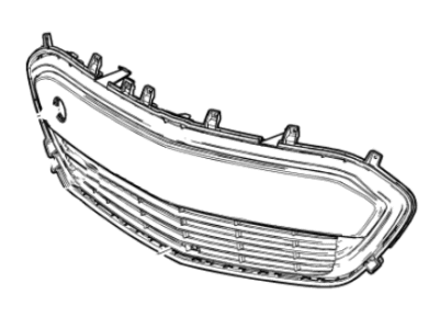 Chevy 42708390 GRILLE,FRONT LOWER(SEE GROUP 01 "GRILLE/RADIATOR" FOR DETAILED ILLUSTRATED VIEW)(CHEVY DUST LIGHT)