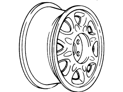 Cadillac 9592496 WHEEL,16X7(SILVER)(16X7)(STAMPED RJH)