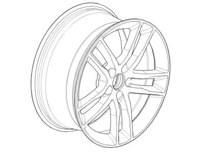 Cadillac 19300914 WHEEL (PKG),(REQ ALUMINUM WHEEL TAG 14002325)(INSTALL 0.30)(11 KGS)(FRONT)(19X8.0J ALUMINUM 42MM OUTSIDE 115X5XM12 BELLCRANK)(1 PC QTY OF 22742464)