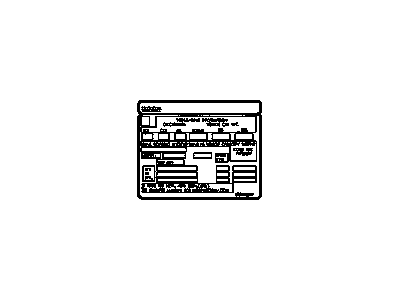 Cadillac 19206432 LABEL KIT,VEHICLE CAPACITY WEIGHT & TIRE INFORMATION(SPANISH LABEL FOR MEXICO)(QTY 10 PER KIT)(BLANK)