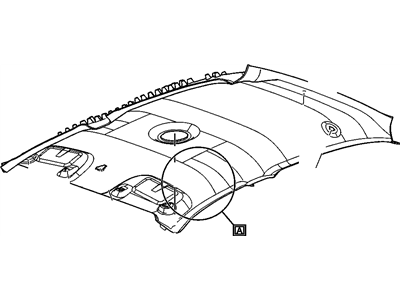 Chevy 20860311 PANEL,HEADLINING TRIM(INCLUDES 1)(GRAY)