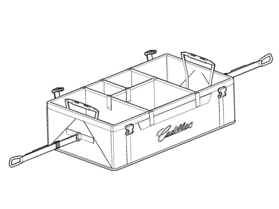 GM 84406188 Cargo Organizer in Jet Black with Cadillac Logo