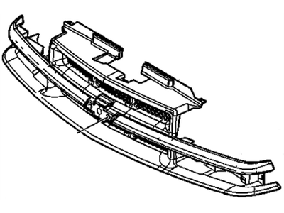 Chevy 15048519 GRILLE,FRONT(PART NO LONGER AVAILABLE FROM GM, NOW SERVICED BY COMPONENTS.  FIELD INVENTORY MAY EXIST.)(GRAY)(INCLUDES EMBLEM)