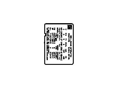 Cadillac 19206432 LABEL KIT,VEHICLE CAPACITY WEIGHT & TIRE INFORMATION(SPANISH LABEL FOR MEXICO)(QTY 10 PER KIT)(BLANK)