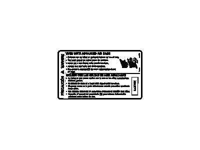 Cadillac 15269813 LABEL,AIRBAG SYSTEM WARNING(ARABIC)