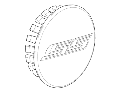 Chevy 19351755 CAP PKG,WHEEL TRIM(INCLUDES 1)(INSTALL 0.30)(SINGLE 0.0248 KG)(THREE COLOR LOGO)(4 PC QTY OF 23249092)