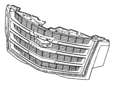 Cadillac 23405569 GRILLE,FRONT UPPER(INCLUDES 2,5,11,12)