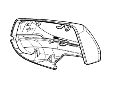 Cadillac 22839657 COVER,OUTSIDE REAR VIEW MIRROR HOUSING(PAINT TO MATCH)(*KIT1)(USE FOR MIRROR ASM WITHOUT CAMERA)(FOR 2ND DESIGN SEE 23497701)