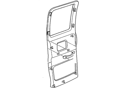 Chevy 15153103 PANEL,INTERMEDIATE SIDE DOOR TRIM(RED)(W/O CARPET)