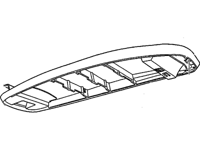 GMC 12388939 BEZEL,ROOF FRONT COMPARTMENT(INCLUDES 22)(PART OF 1)(RED)